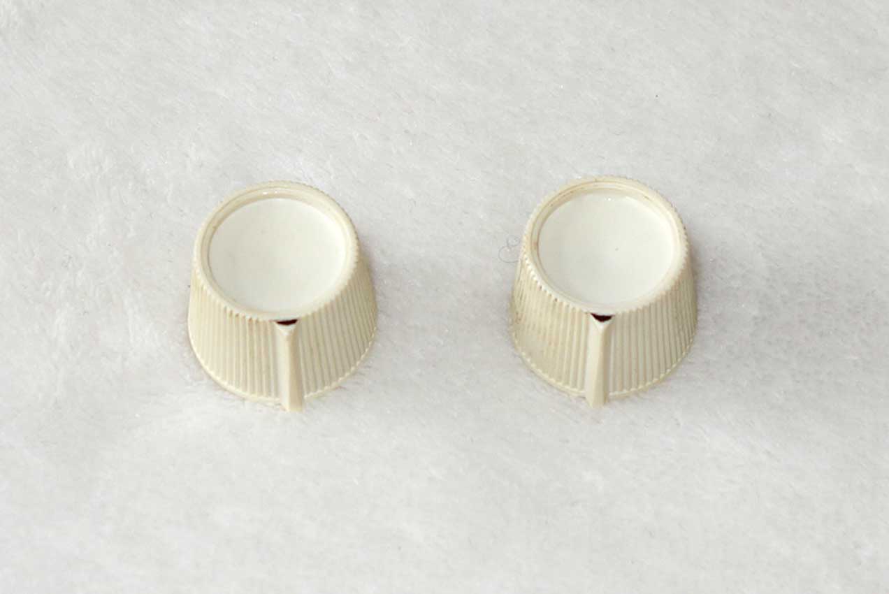 Vintage 1965 Kalamazoo 2x White Knob Matched Set, for KG-1 and KG-2 Solid Body Electrics