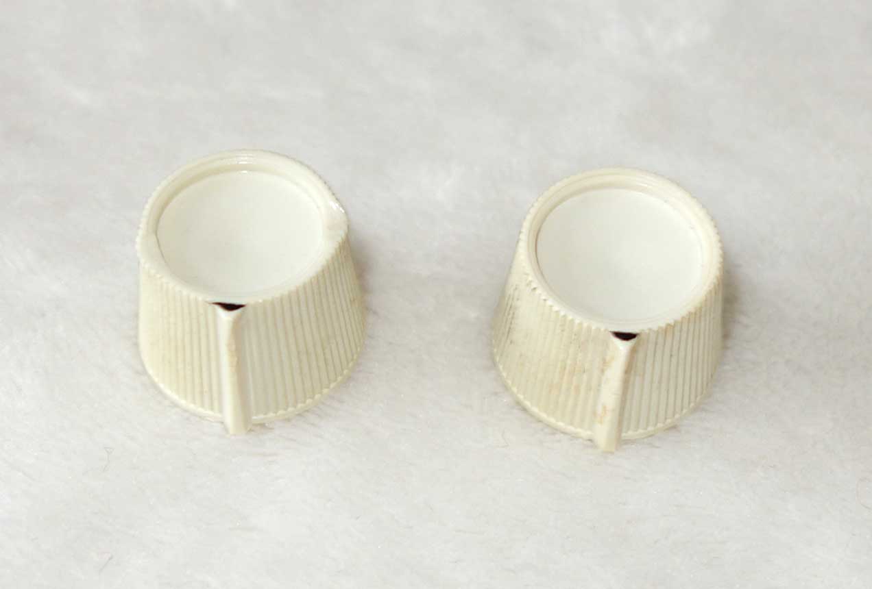 Vintage 1965 Kalamazoo 2x White Knob Matched Set, for KG-1 and KG-2 Solid Body Electrics