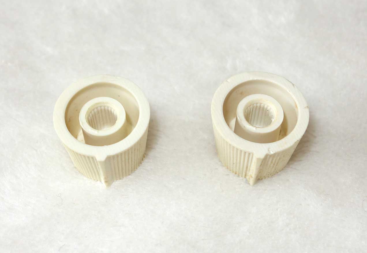 Vintage 1965 Kalamazoo 2x White Knob Matched Set, for KG-1 and KG-2 Solid Body Electrics