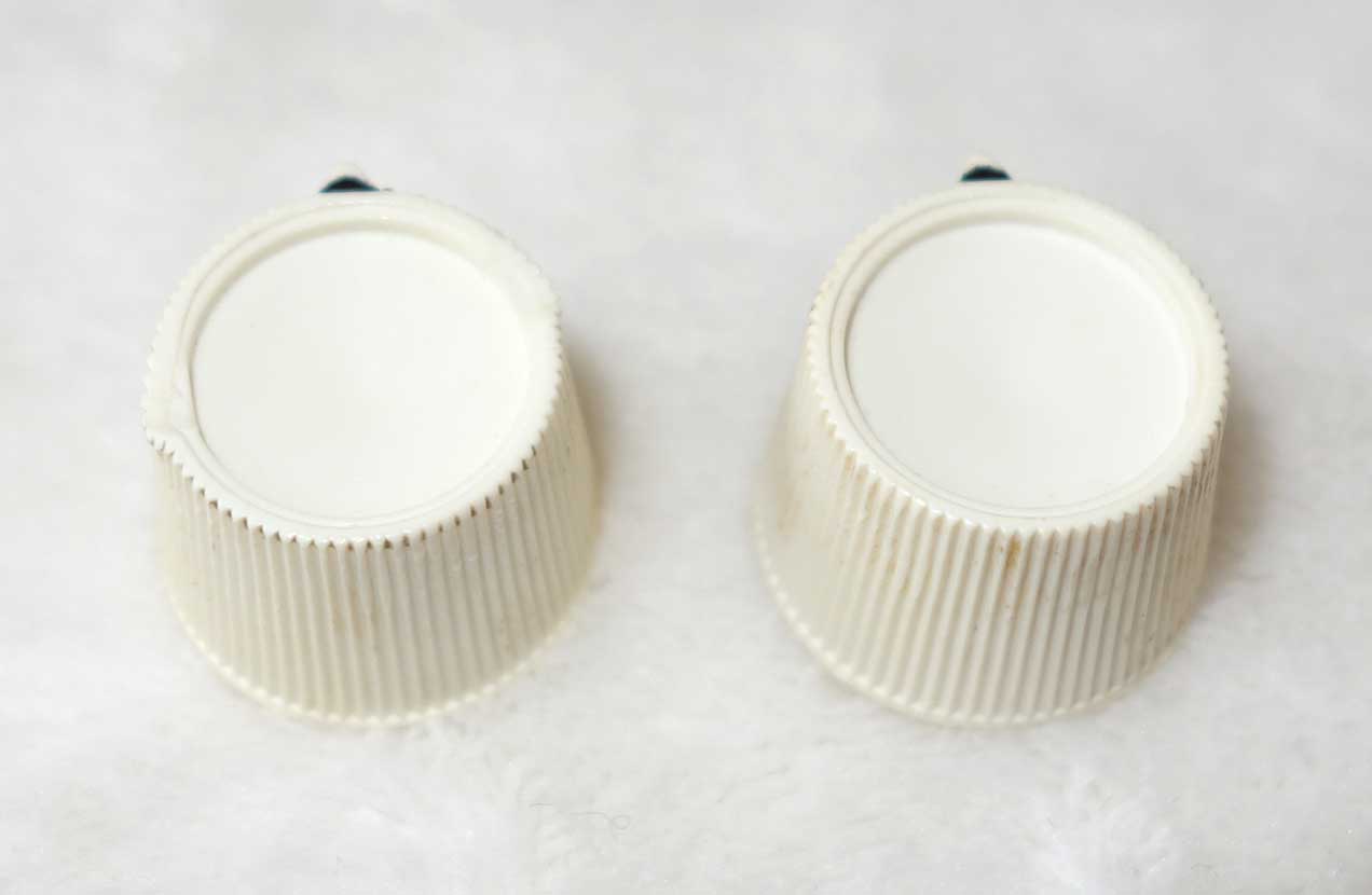 Vintage 1965 Kalamazoo 2x White Knob Matched Set, for KG-1 and KG-2 Solid Body Electrics