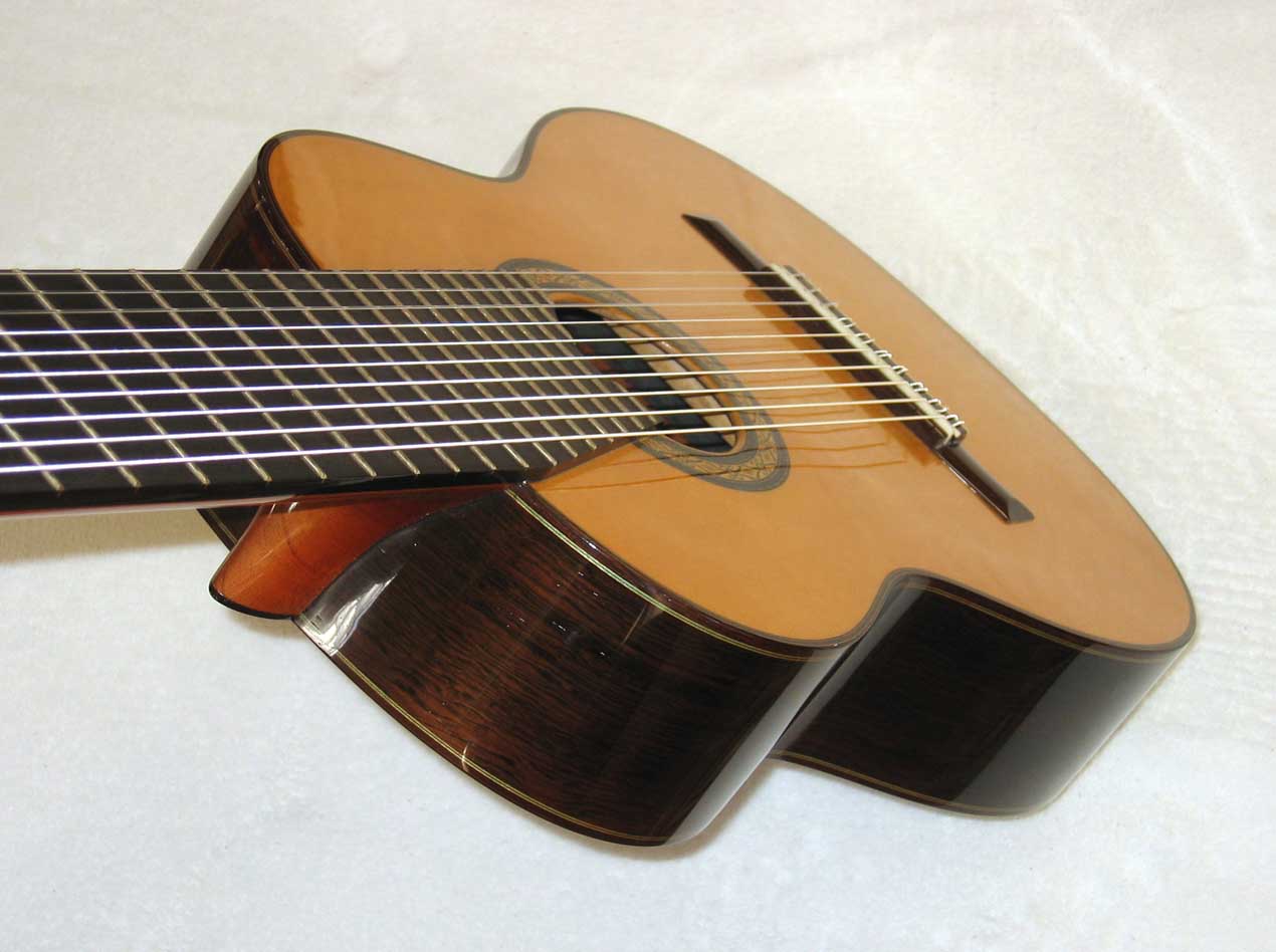 Lucio Nunez / Cathedral Guitar 10-STring Conversion of a 1972 Masaru Kohno Model 15 Classical Guitar, Brazilian
