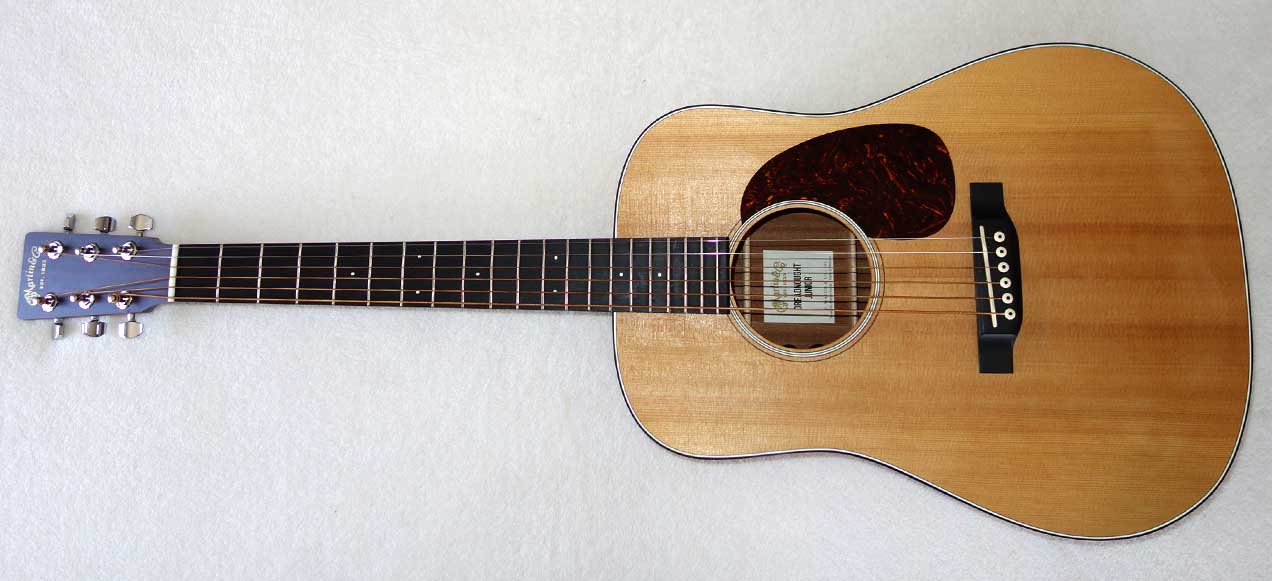 2015 Martin Drednaught Junior Parlor Guitar, All-Solid Woods, X-Bracing, Fishman PUP, Hardshell Case