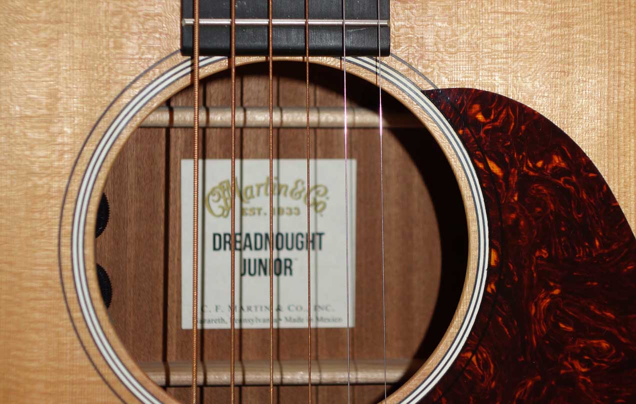 2015 Martin Drednaught Junior Parlor Guitar, All-Solid Woods, X-Bracing, Fishman PUP, Hardshell Case