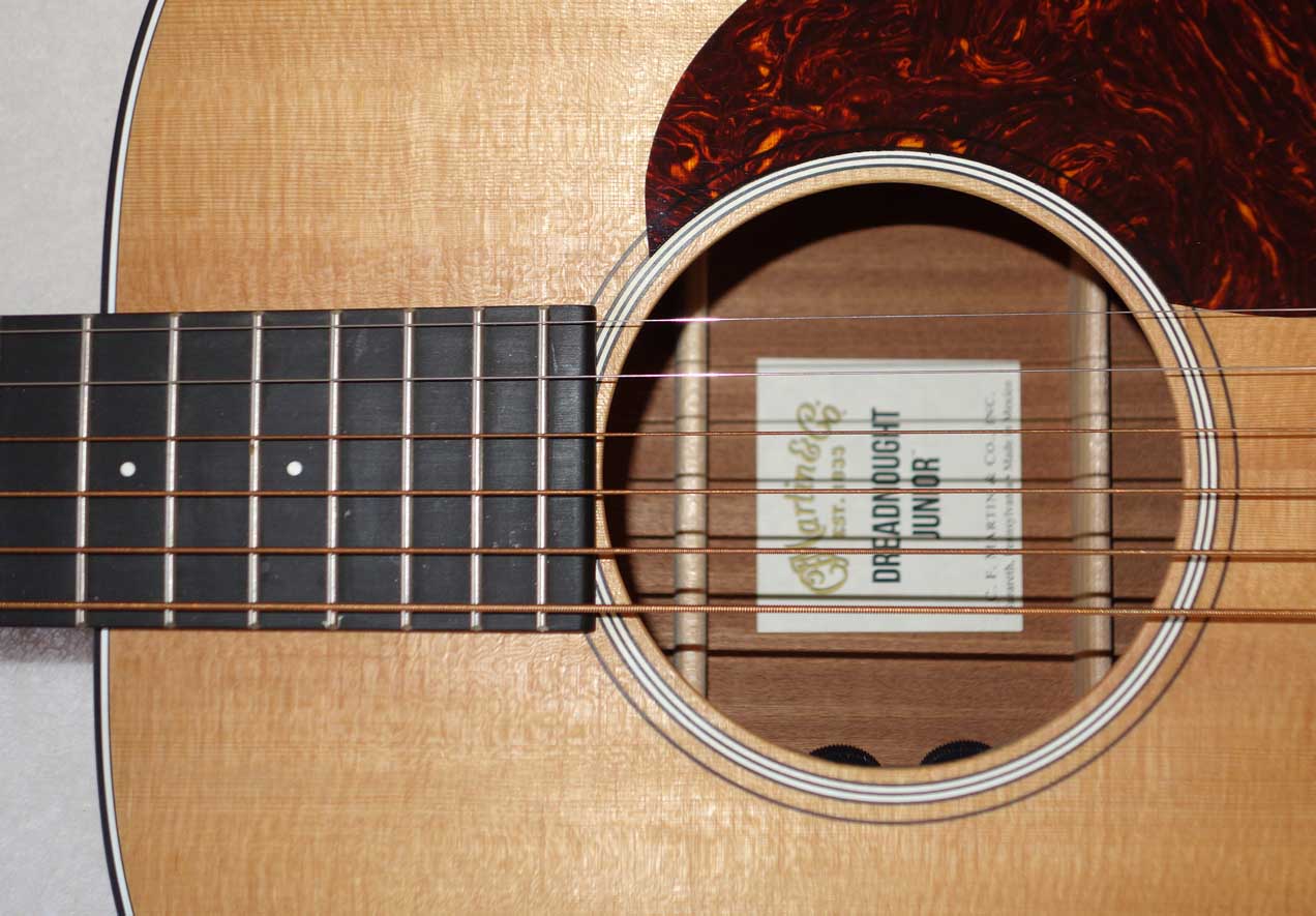 2015 Martin Drednaught Junior Parlor Guitar, All-Solid Woods, X-Bracing, Fishman PUP, Hardshell Case