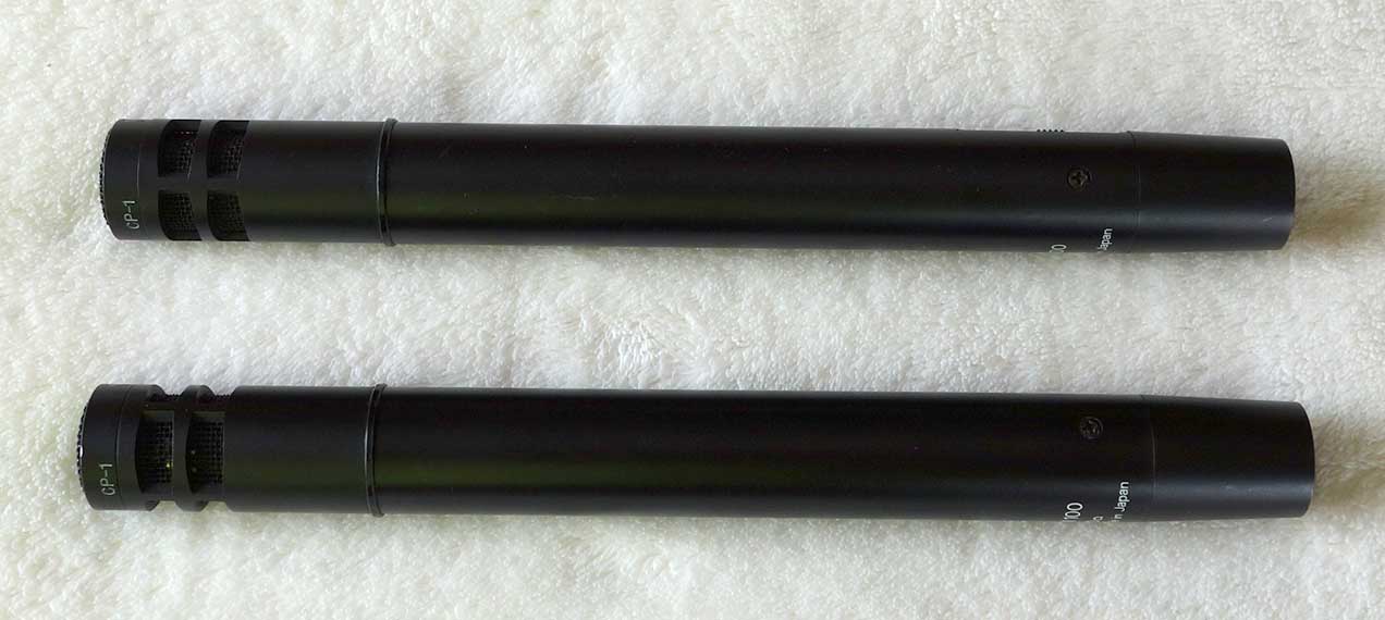 Vintage 1980s Nakamichi CM100 Cardioid Condenser Mic Pair w/CP-1 Cardiod Capsules