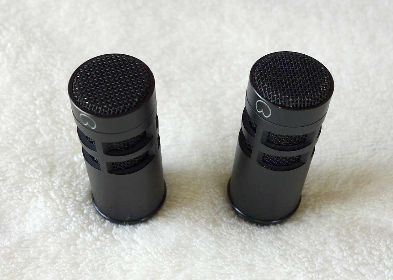 Vintage 1980s Nakamichi CM100 Cardioid Condenser Mic Pair w/CP-1 Cardiod Capsules