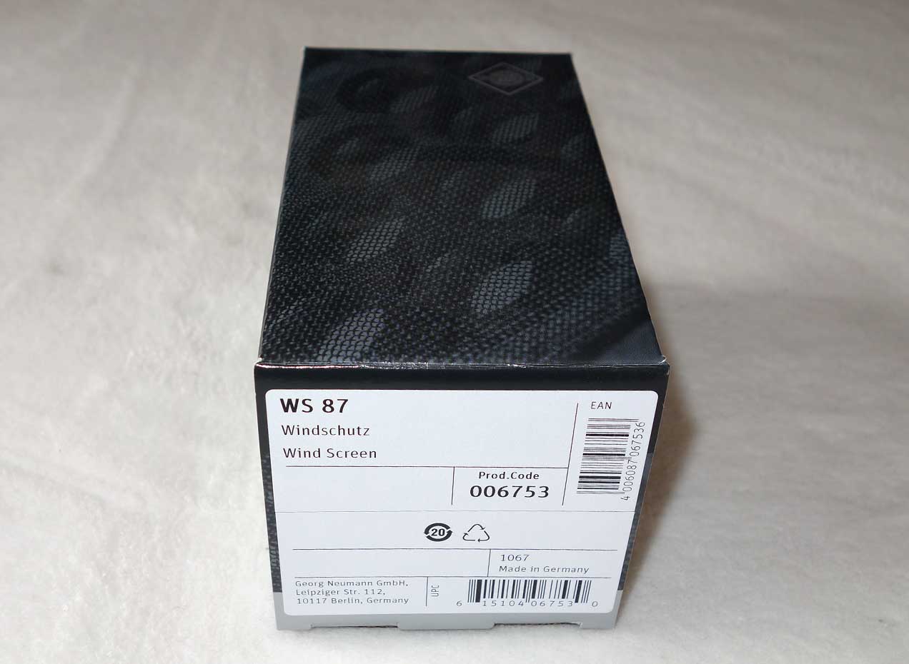 NEW Neumann WS-87 Foam Windscreen for U87Ai, TLM67, and U67/87 mics, New-In-Box, 2020 Germany Made