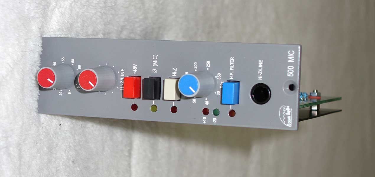 NEW Ocean Audio 500-Series Preamp Module -- by Malcolm Toft -- for 500-Series API Racks / API 1608 Consoles