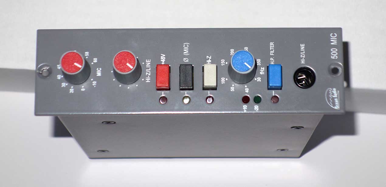 NEW Ocean Audio 500-Series Preamp Module -- by Malcolm Toft -- for 500-Series API Racks / API 1608 Consoles