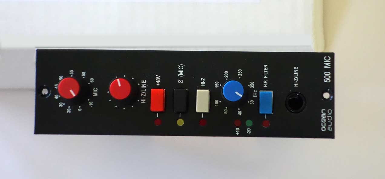 NEW Ocean Audio 500-Series Preamp ONE Module -- by Malcolm Toft -- for 500-Series API Racks / API 1608 Consoles [Trident 80B Circuit]