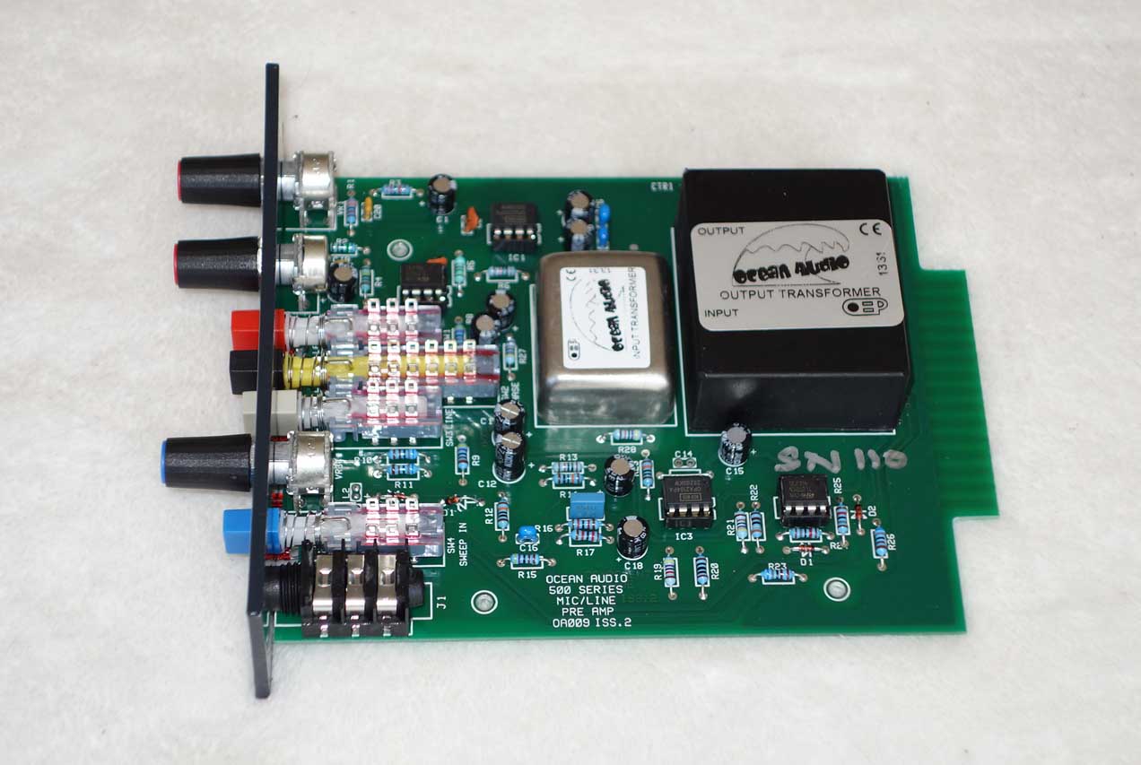 NEW Ocean Audio 500-Series Preamp ONE Module -- by Malcolm Toft -- for 500-Series API Racks / API 1608 Consoles [Trident 80B Circuit]