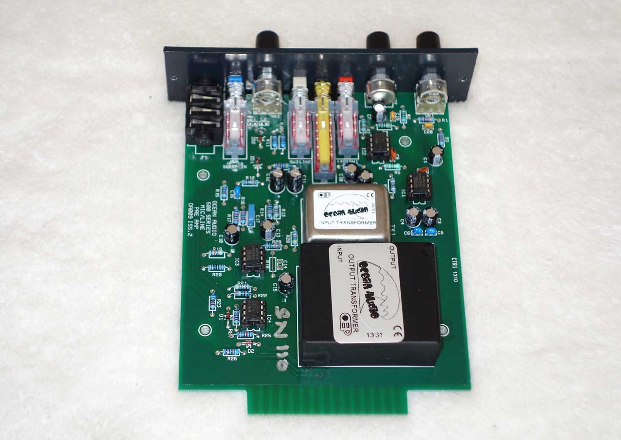 NEW Ocean Audio 500-Series Preamp ONE Module -- by Malcolm Toft -- for 500-Series API Racks / API 1608 Consoles [Trident 80B Circuit]