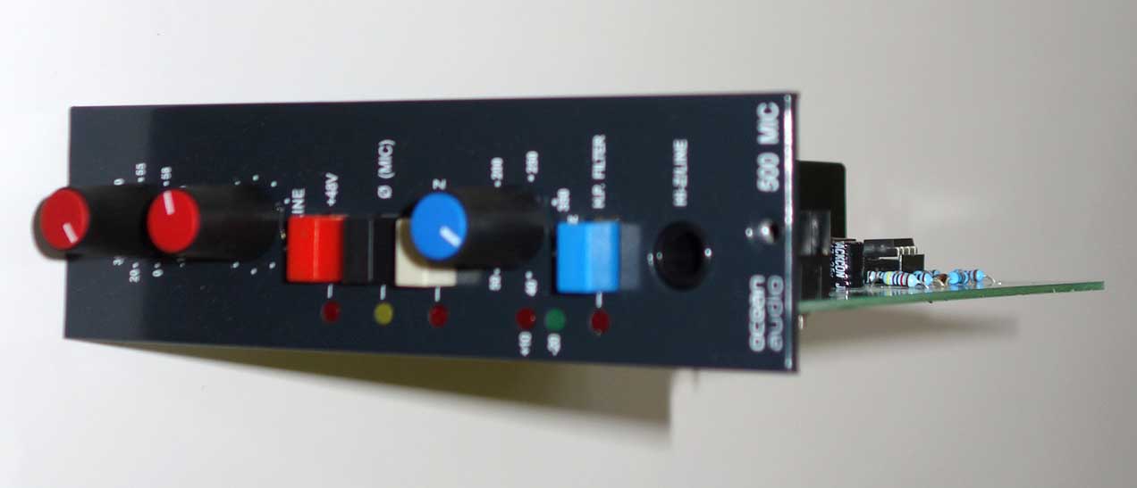 NEW Ocean Audio 500-Series Preamp ONE Module -- by Malcolm Toft -- for 500-Series API Racks / API 1608 Consoles [Trident 80B Circuit]