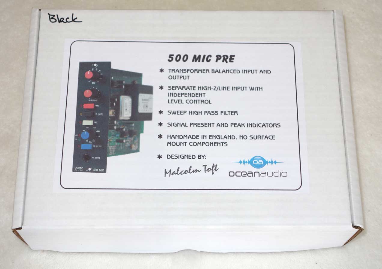 NEW Ocean Audio 500-Series Preamp ONE Module -- by Malcolm Toft -- for 500-Series API Racks / API 1608 Consoles [Trident 80B Circuit]