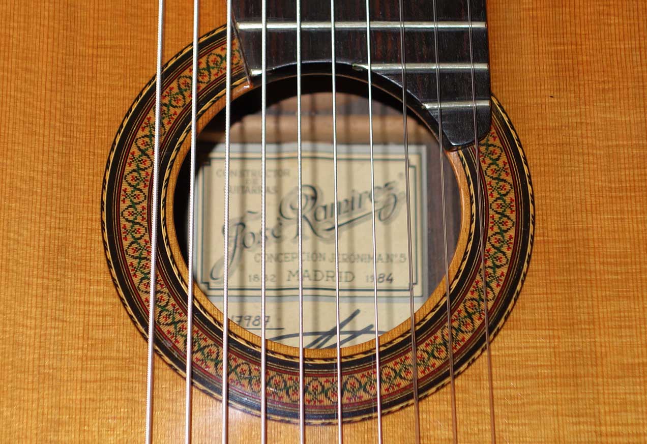 Vintage 1984 Ramirez 1a De Camera Model 10-String Classical Harp Guitar, Cedar Top, Owned by Simon Wynberg / Bountiful Bach CD
