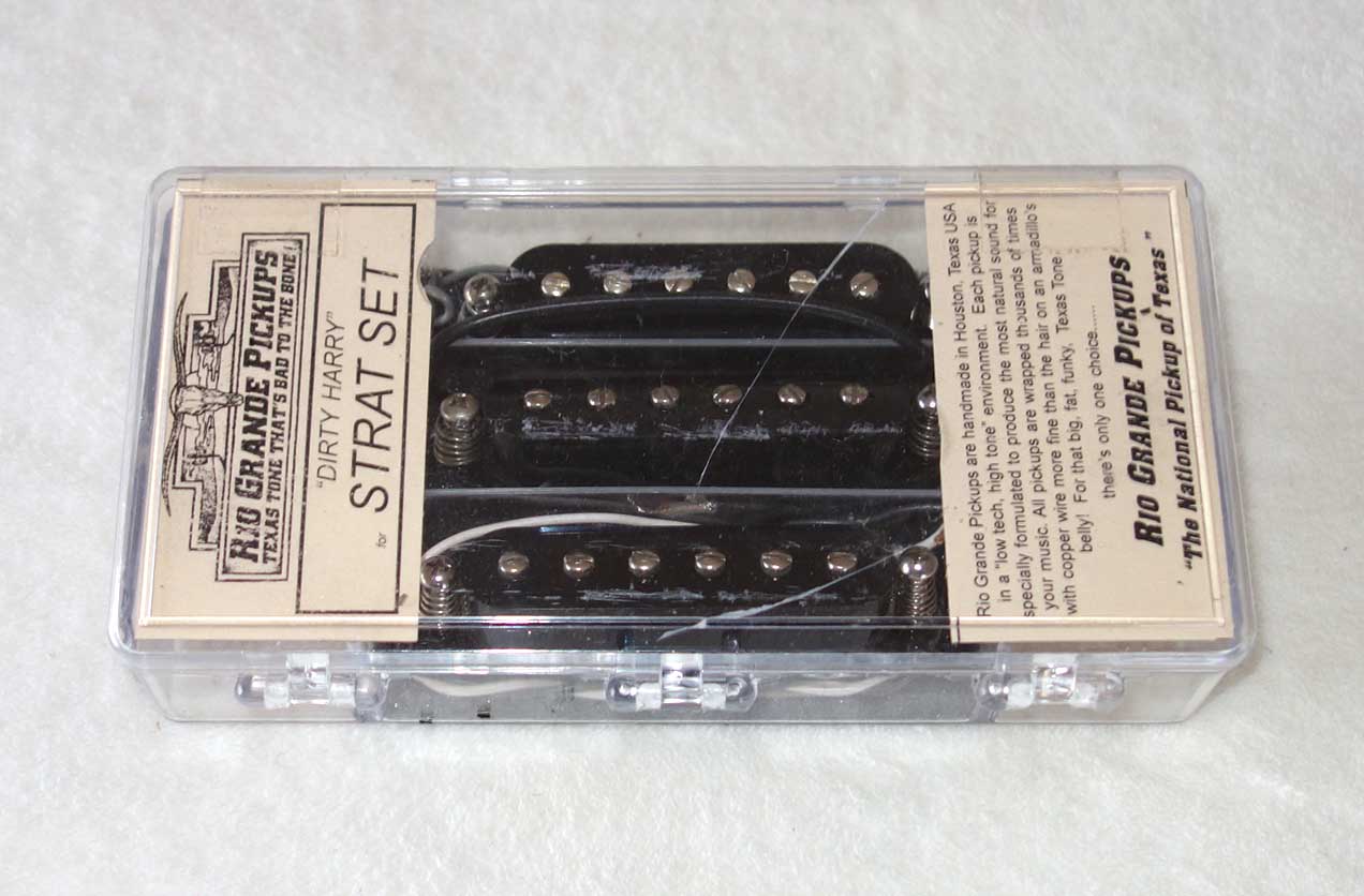 2013 Rio Grande DIRTY HARRY Strat Pickup Set w/P90 Character, Black, 3x PUPS