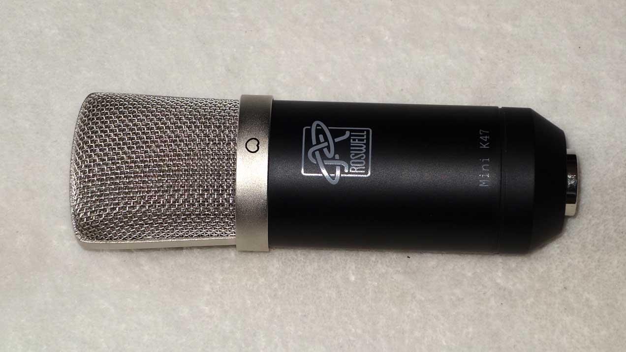 Roswell Audio Mini K47 Condenser Mic w/ Pouch, 2x Mounts, Cardioid Pattern
