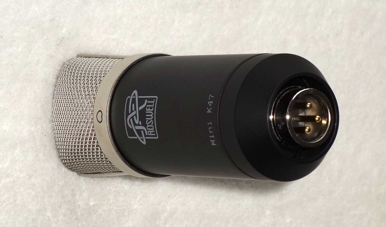 Roswell Audio Mini K47 Condenser Mic w/ Pouch, 2x Mounts, Cardioid Pattern