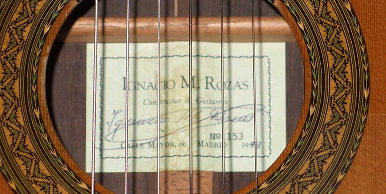 1993 Ignacio M. Rozas 1a Concert Classical Guitar [Cedar / Brazilian, #153]