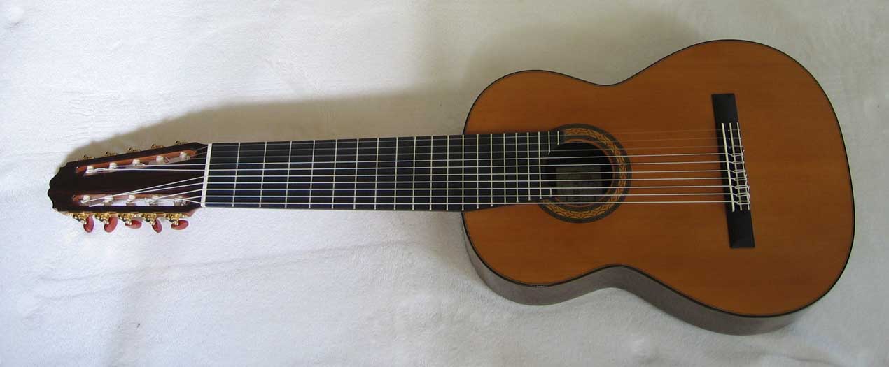 VINTAGE 1976 Sakurai Kohno 5 Classical Harp Guitar 10-String Conversion