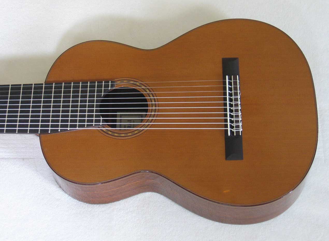 VINTAGE 1992 Sakurai Kohno Excellent  Classical Harp Guitar 10-String Conversion