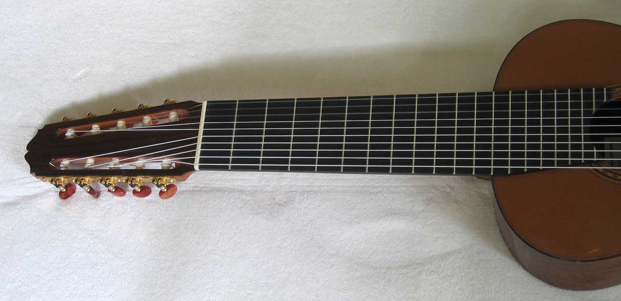VINTAGE 1992 Sakurai Kohno Excellent  Classical Harp Guitar 10-String Conversion
