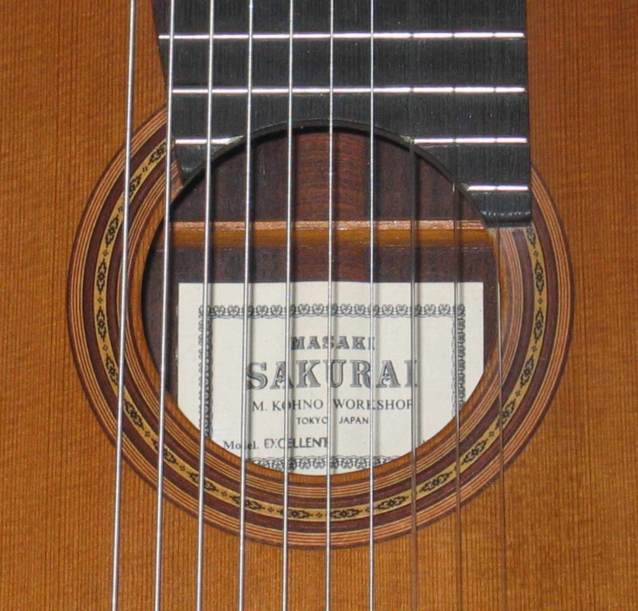 VINTAGE 1992 Sakurai Kohno Excellent  Classical Harp Guitar 10-String Conversion