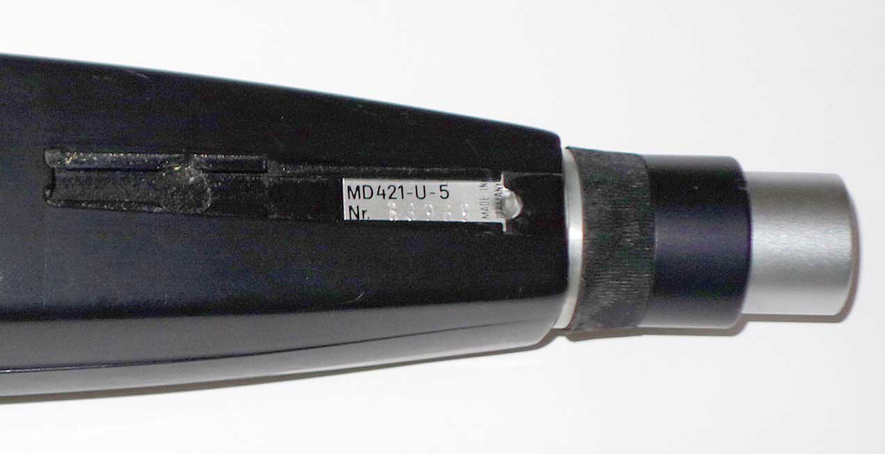 Vintage Sennheiser MD421-U5 Dynamic Mic, Cardioid Pattern