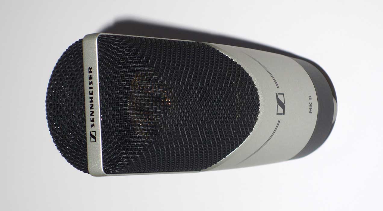 Sennheiser MK8 Condenser Mic w/Clip & Case, 5 Polar Patterns, Pad, Roll-Off