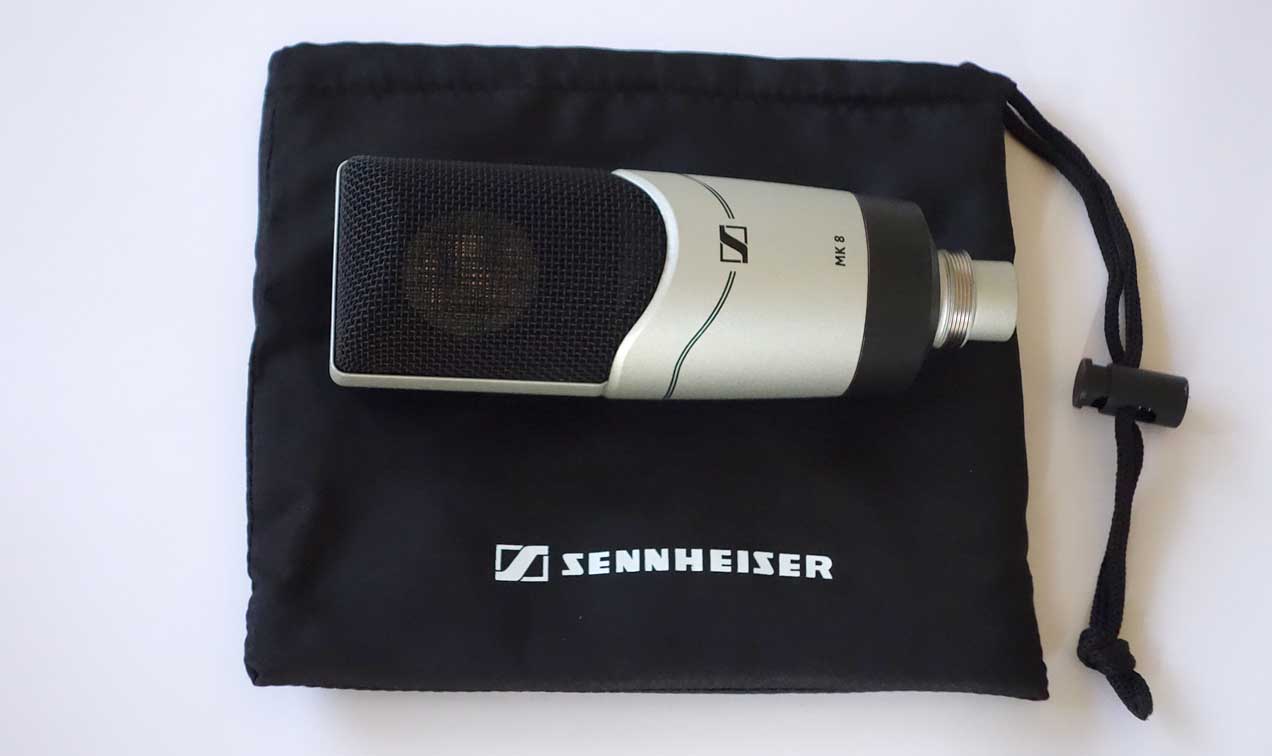 Sennheiser MK8 Condenser Mic w/Clip & Case, 5 Polar Patterns, Pad, Roll-Off