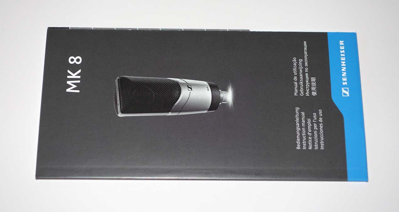 Sennheiser MK8 Condenser Mic w/Clip & Case, 5 Polar Patterns, Pad, Roll-Off