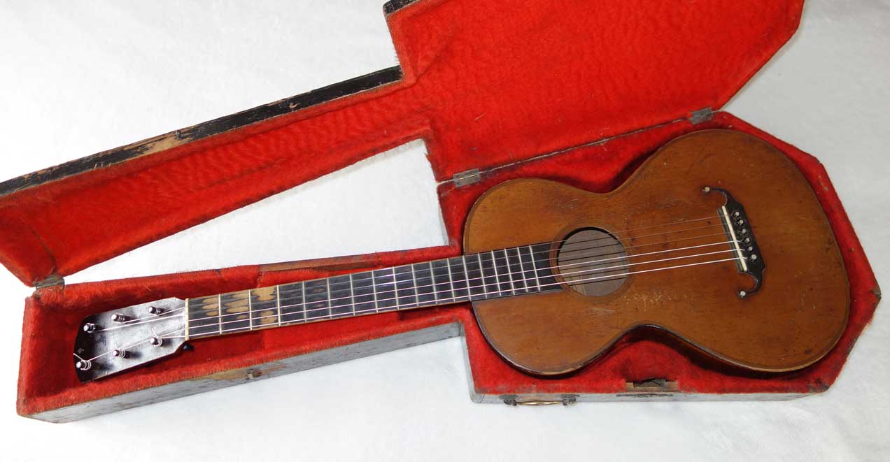 RARE Vintage 1869 Alois Suter (Swiss Luthier ) Romantic Classical Guitar Spruce/Maple, Original Case