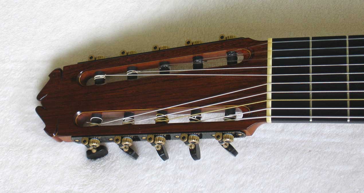 1975 Mitsuru Tamura 10-String Classical Harp Guitar, Spruce Top, Signed Label