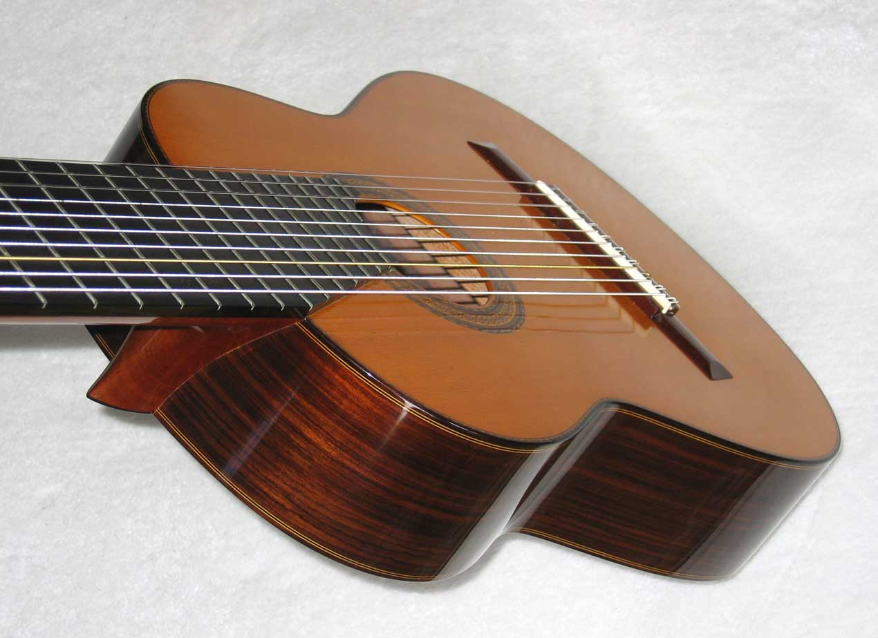 1975 Mitsuru Tamura 10-String Classical Harp Guitar, Spruce Top, Signed Label