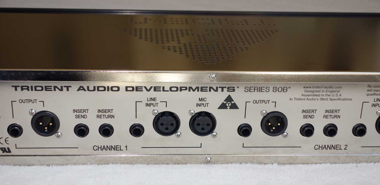 TRIDENT Audio 80B Stereo Mic Pre w/ Equalizer Channel Strip from Trident 80B Console