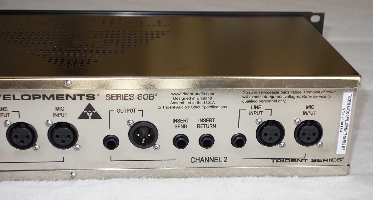 TRIDENT Audio 80B Stereo Mic Pre w/ Equalizer Channel Strip from Trident 80B Console