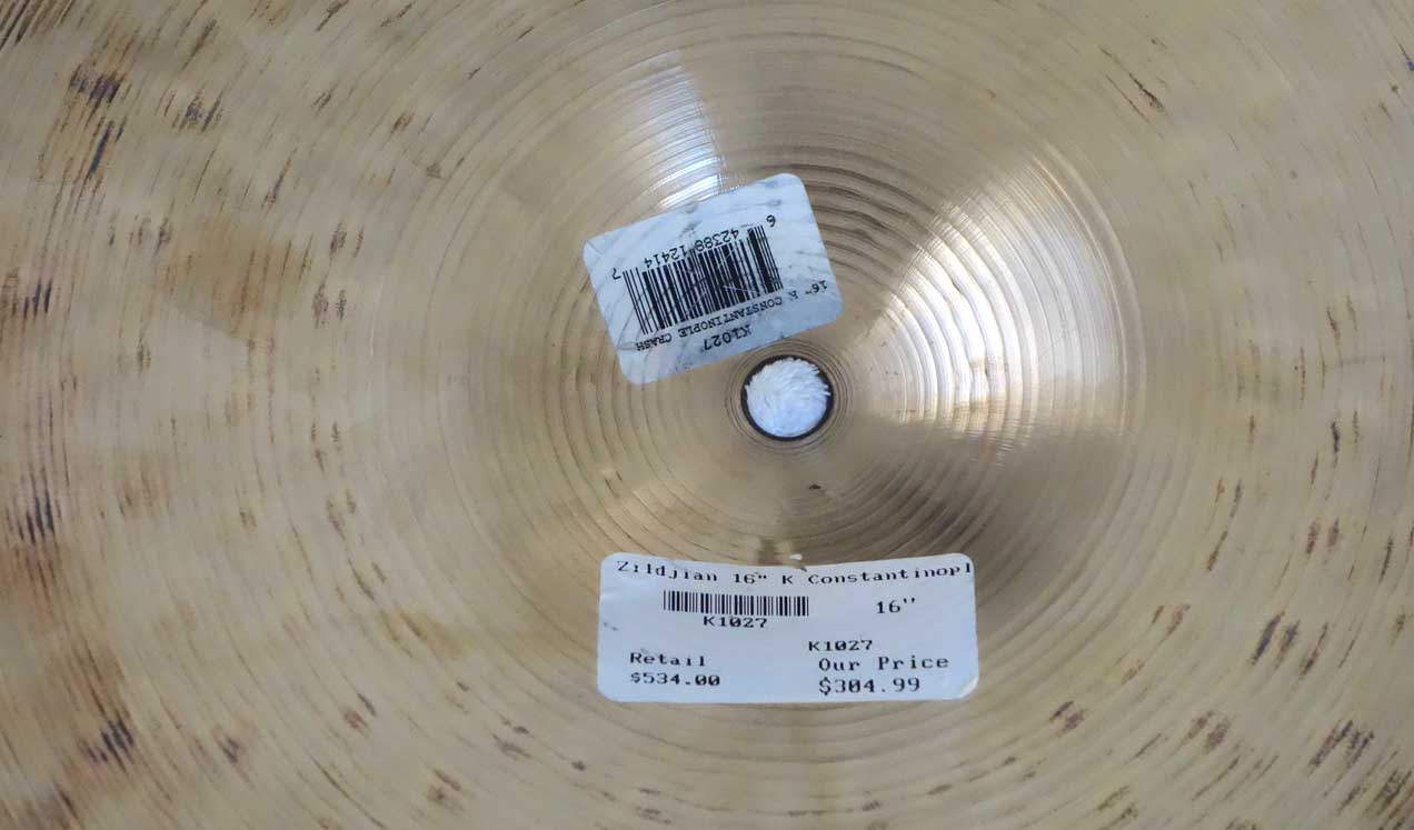 Zildjian K Constantinople 16" Crash Cymbal, w/Date Code JI = 2009