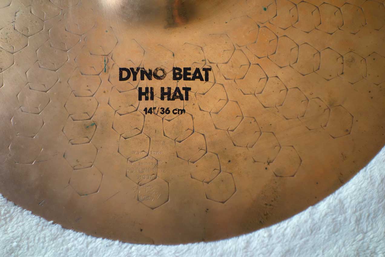 Vintage Early 1990s Zildjian 14" Z Dyno Beat Hi Hat Bottom Heavy Weight = 1360 grams