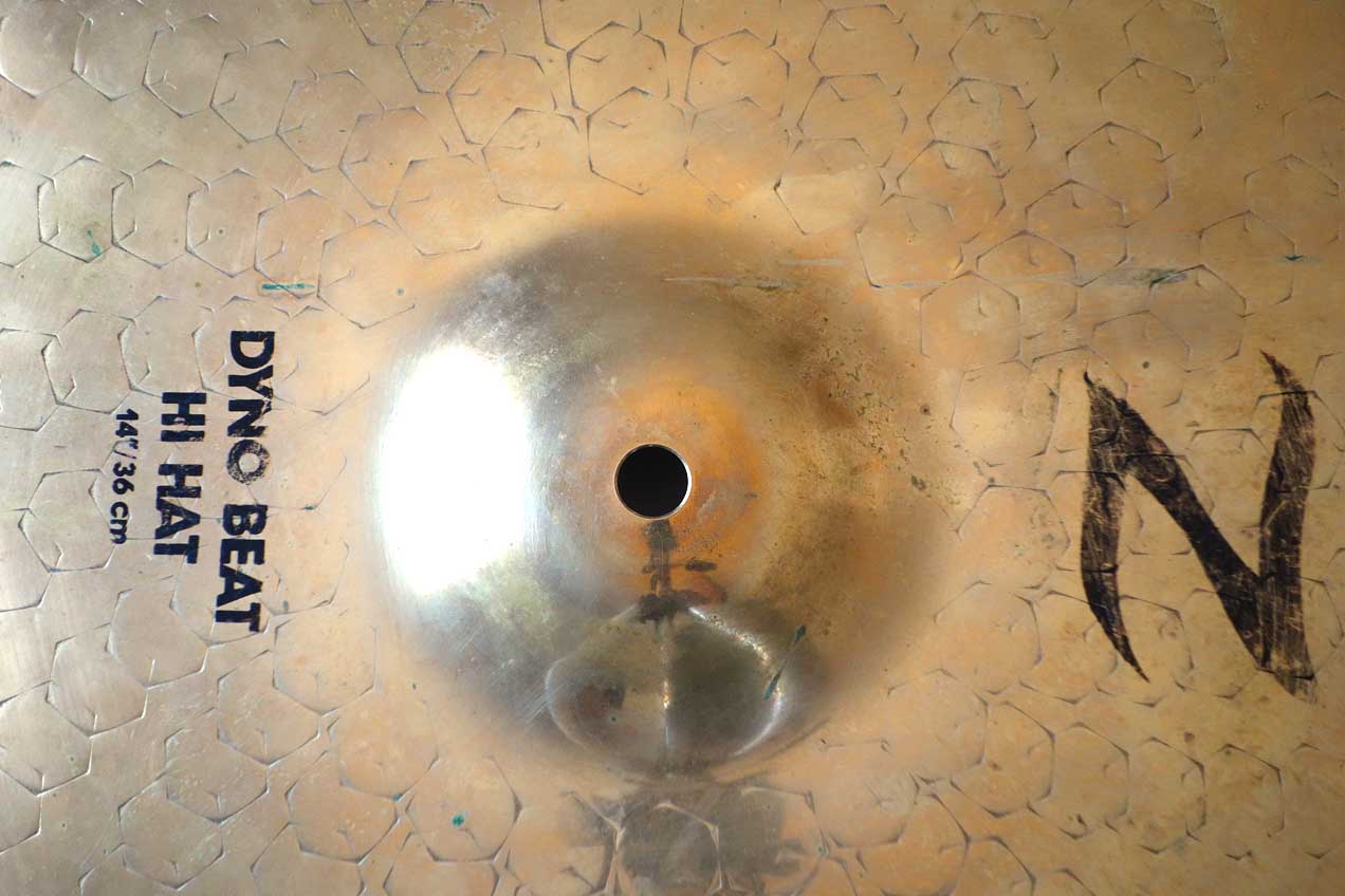Vintage Early 1990s Zildjian 14" Z Dyno Beat Hi Hat Bottom Heavy Weight = 1360 grams